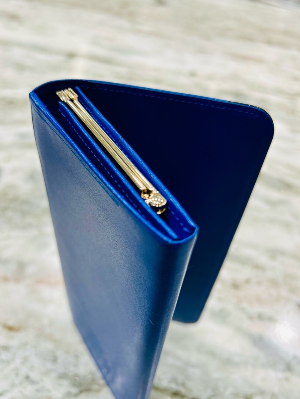 NWOT Givenchy Authentic Blue and Black Leather Long Continental Wallet - Picture 9 of 10